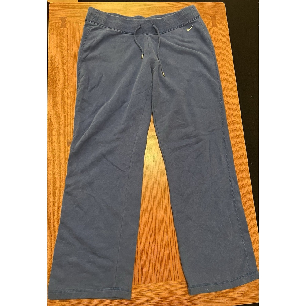 Nike Women's Royal Blue Phoenix Fleece High Waisted Wide Leg Sweatpants Size XL